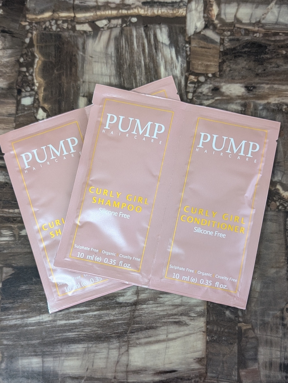🛍️$4 ADD ON🛍️ PUMP Haircare Curly Girl Shampoo & Conditioner Sachets (4pc)